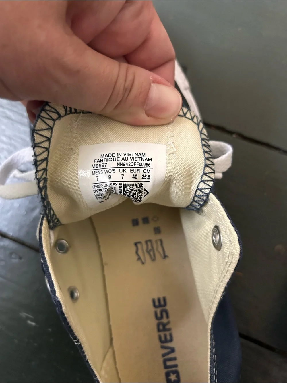 Converse All Star Low Top Blue/White Canvas Lace-Up Sneakers Women’s US 9 - Picture 10 of 10